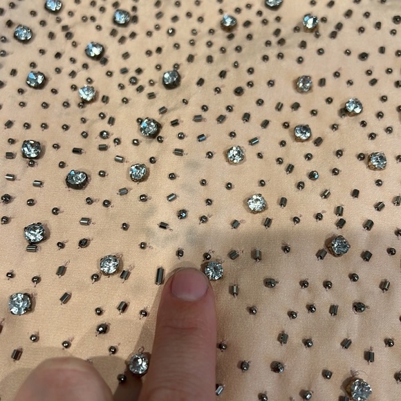 Alice + Olivia Demia Embellished Silk Cropped Bomber Jacket - Picture 12 of 12